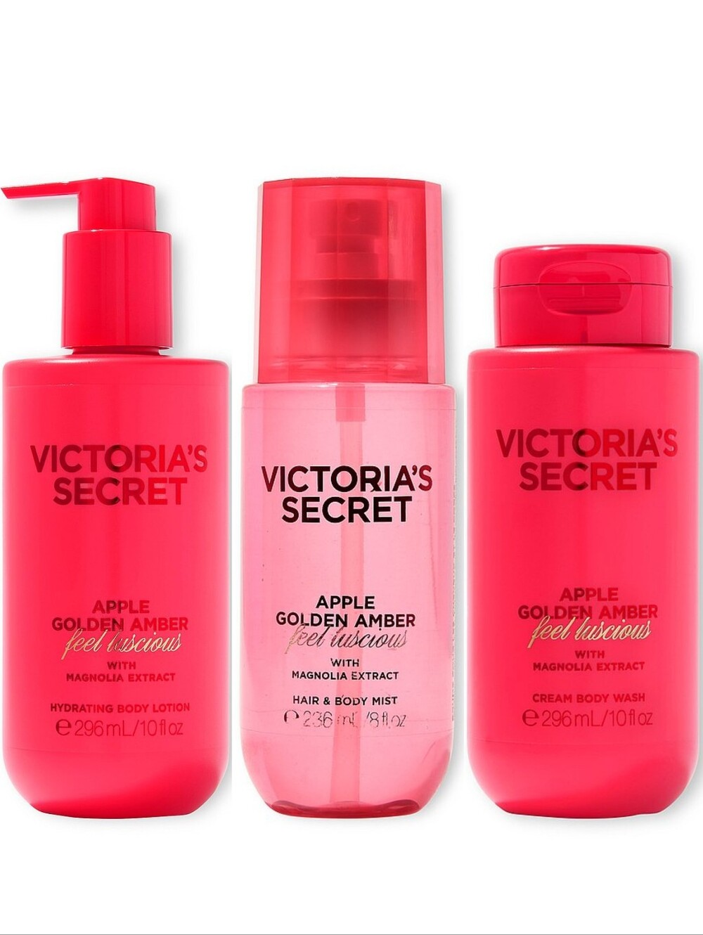 Victoria's Secret Apple Golden Amber 3 Piece Body Care Set NEW